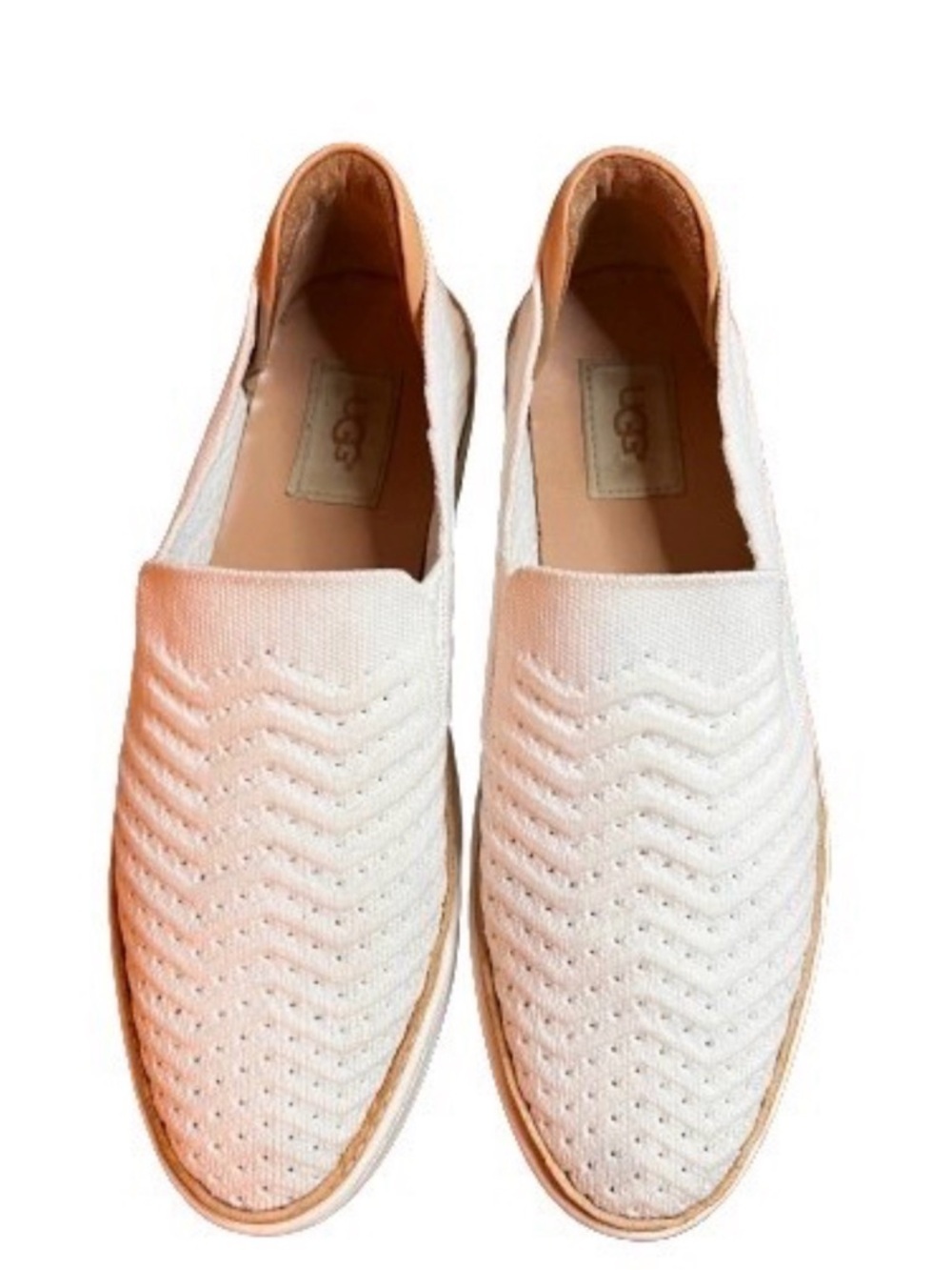 UGG Sammy Chevron Slip-on Sneaker, Color White, Women’s Size 8